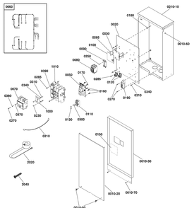 Transfer Switch - Hingeless Enclosure Diagram and Parts List for 071069-01  Briggs and Stratton Generator